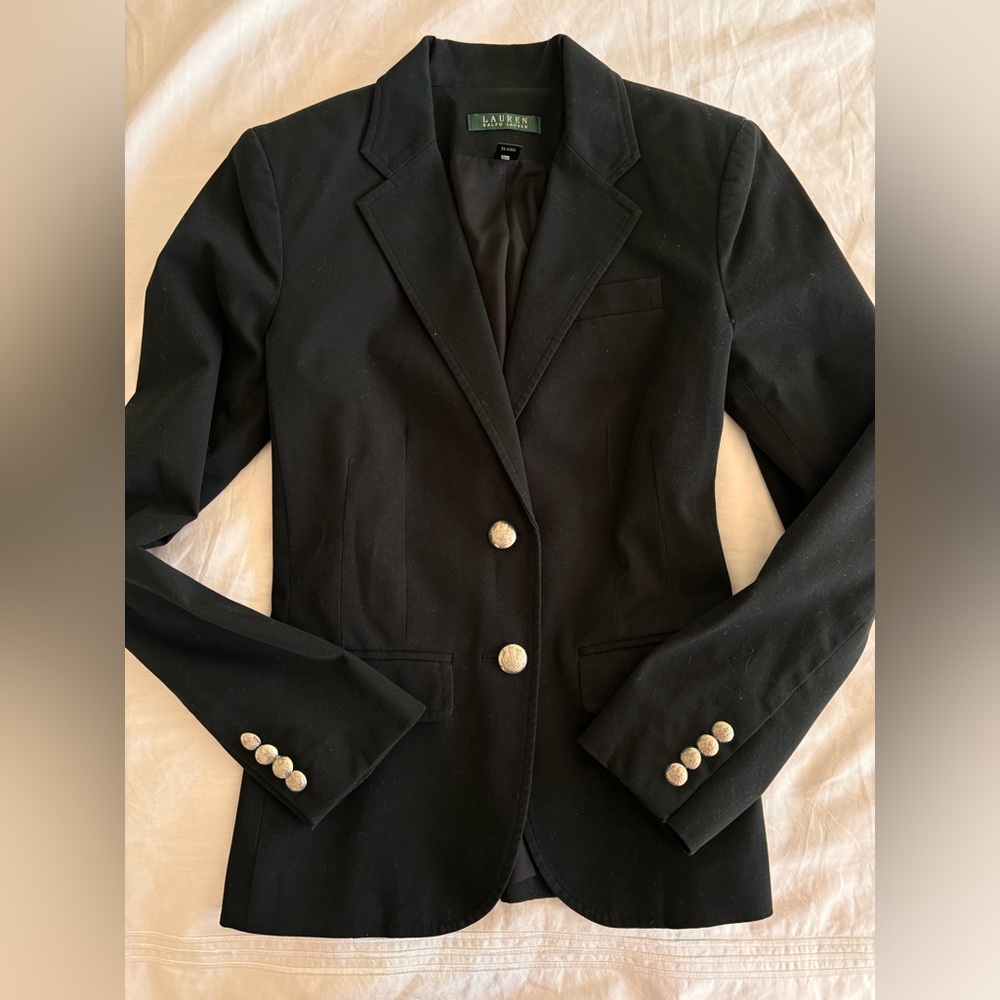 Ralph Lauren black shell blazer sports coat